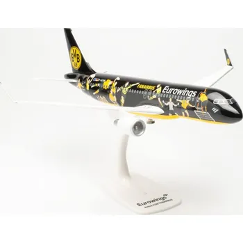 Modelářství 1:100 Airbus A320-214(WL), Eurowings, Borussia Dortmund Colors (Snap-Fit)