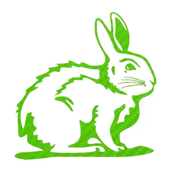 Samolepící dekorace SAMOLEPKA Zajíček 001 pravá (58 - 3D karbon zelený kawasaki) NA AUTO, NÁLEPKA, FÓLIE, POLEP, TUNING, VLASTNÍ TEXT, TISK, AUTOSAMOLEPKY.cz, POLEPY, OBRÁZEK, LOGO, SAMOLEPKY