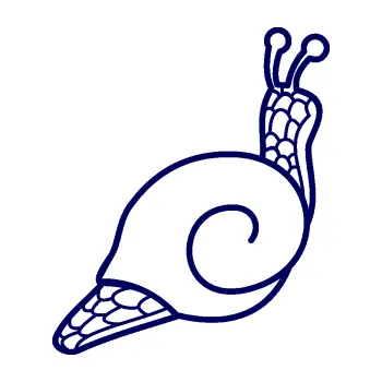 Samolepící dekorace SAMOLEPKA Šnek 003 pravá (23 - tmavě modrá) NA AUTO, NÁLEPKA, FÓLIE, POLEP, TUNING, VLASTNÍ TEXT, TISK, AUTOSAMOLEPKY.cz, POLEPY, OBRÁZEK, LOGO, SAMOLEPKY
