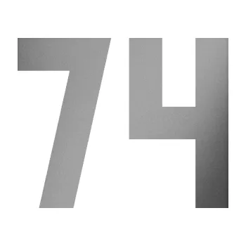 Polep vozidla Startovní číslo 74 (42 - stříbrná metalíza) SAMOLEPKA NA AUTO, NÁLEPKA, FÓLIE, POLEP, TUNING, VLASTNÍ TEXT, TISK, AUTOSAMOLEPKY.cz, POLEPY, OBRÁZEK, LOGO, 3D STICKERS