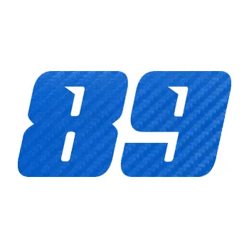 Polep vozidla Startovní číslo 89 typ 6 (57 - 3D karbon modrý) SAMOLEPKA NA AUTO, NÁLEPKA, FÓLIE, POLEP, TUNING, VLASTNÍ TEXT, TISK, AUTOSAMOLEPKY.cz, POLEPY, OBRÁZEK, LOGO, 3D STICKERS