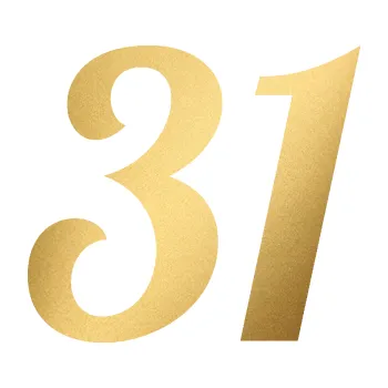 Polep vozidla Startovní číslo 31 typ 3 (43 - zlatá metalíza) SAMOLEPKA NA AUTO, NÁLEPKA, FÓLIE, POLEP, TUNING, VLASTNÍ TEXT, TISK, AUTOSAMOLEPKY.cz, POLEPY, OBRÁZEK, LOGO, 3D STICKERS