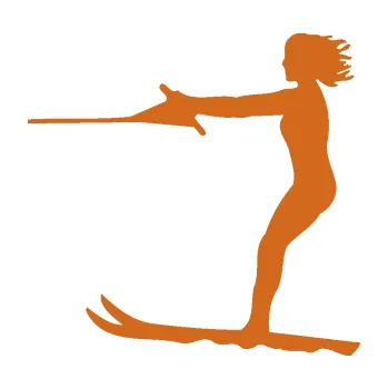 Polep vozidla SAMOLEPKA Vodní lyže 002 levá (26 - oříšková) NA AUTO, NÁLEPKA, FÓLIE, POLEP, TUNING, VLASTNÍ TEXT, TISK, AUTOSAMOLEPKY.cz, POLEPY, OBRÁZEK, LOGO, SAMOLEPKY