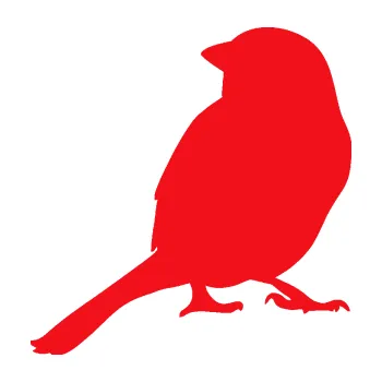 Samolepicí dekorace na vozidlo Vrabec 001 levá (10 - červená) SAMOLEPKA NA AUTO, NÁLEPKA, FÓLIE, POLEP, TUNING, VLASTNÍ TEXT, TISK, AUTOSAMOLEPKY.cz, POLEPY, OBRÁZEK, LOGO, 3D STICKERS