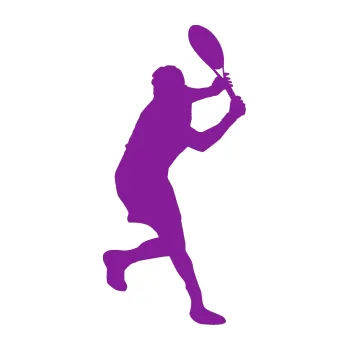 Polep vozidla Tenista 012 pravá (14 - fialová) SAMOLEPKA NA AUTO, NÁLEPKA, FÓLIE, POLEP, TUNING, VLASTNÍ TEXT, TISK, AUTOSAMOLEPKY.cz, POLEPY, OBRÁZEK, LOGO, 3D STICKERS