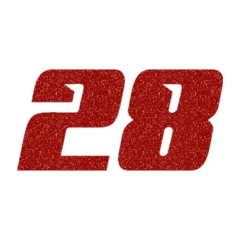 Polep vozidla Startovní číslo 28 typ 6 (86 - Ultra Metalic červená) SAMOLEPKA NA AUTO, NÁLEPKA, FÓLIE, POLEP, TUNING, VLASTNÍ TEXT, TISK, AUTOSAMOLEPKY.cz, POLEPY, OBRÁZEK, LOGO, 3D STICKERS