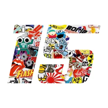 Polep vozidla Startovní číslo 15 typ 6 (83 - Sticker bomb) SAMOLEPKA NA AUTO, NÁLEPKA, FÓLIE, POLEP, TUNING, VLASTNÍ TEXT, TISK, AUTOSAMOLEPKY.cz, POLEPY, OBRÁZEK, LOGO, 3D STICKERS