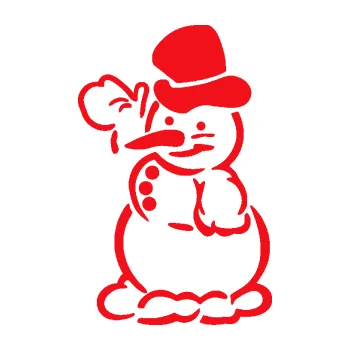 Samolepící dekorace SAMOLEPKA Sněhulák 004 levá (10 - červená) NA AUTO, NÁLEPKA, FÓLIE, POLEP, TUNING, VLASTNÍ TEXT, TISK, AUTOSAMOLEPKY.cz, POLEPY, OBRÁZEK, LOGO, SAMOLEPKY