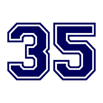 Polep vozidla Startovní číslo 35 typ 4 (23 - tmavě modrá) SAMOLEPKA NA AUTO, NÁLEPKA, FÓLIE, POLEP, TUNING, VLASTNÍ TEXT, TISK, AUTOSAMOLEPKY.cz, POLEPY, OBRÁZEK, LOGO, 3D STICKERS