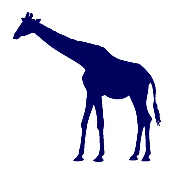 Samolepící dekorace Žirafa 002 levá (23 - tmavě modrá) SAMOLEPKA NA AUTO, NÁLEPKA, FÓLIE, POLEP, TUNING, VLASTNÍ TEXT, TISK, AUTOSAMOLEPKY.cz, POLEPY, OBRÁZEK, LOGO, 3D STICKERS