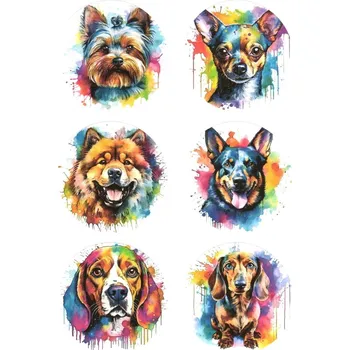 samolepka Samolepky, kulaté, PEJSCI 1, 4,5 cm, 6ks/arch