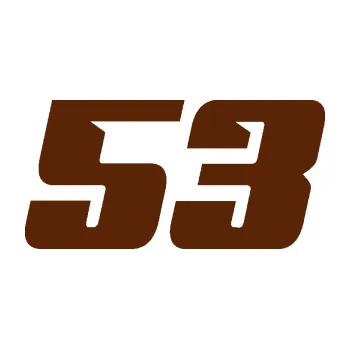 Polep vozidla Startovní číslo 53 typ 6 (15 - hnědá) SAMOLEPKA NA AUTO, NÁLEPKA, FÓLIE, POLEP, TUNING, VLASTNÍ TEXT, TISK, AUTOSAMOLEPKY.cz, POLEPY, OBRÁZEK, LOGO, 3D STICKERS