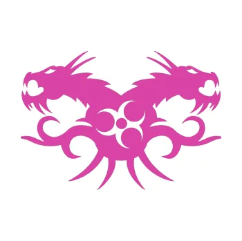 Polep vozidla Tetování 113 draci (16 - růžová) SAMOLEPKA NA AUTO, NÁLEPKA, FÓLIE, POLEP, TUNING, VLASTNÍ TEXT, TISK, AUTOSAMOLEPKY.cz, POLEPY, OBRÁZEK, LOGO, 3D STICKERS