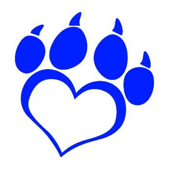 samolepka Tlapky love 005 pravá (19 - modrá dynamic) SAMOLEPKA NA AUTO, NÁLEPKA, FÓLIE, POLEP, TUNING, VLASTNÍ TEXT, TISK, AUTOSAMOLEPKY.cz, POLEPY, OBRÁZEK, LOGO, 3D STICKERS