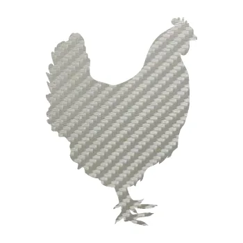 Samolepicí dekorace na vozidlo Slepička 002 pravá (52 - 3D karbon stříbrný) SAMOLEPKA NA AUTO, NÁLEPKA, FÓLIE, POLEP, TUNING, VLASTNÍ TEXT, TISK, AUTOSAMOLEPKY.cz, POLEPY, OBRÁZEK, LOGO, 3D STICKERS