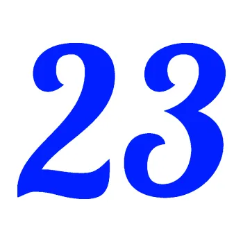 Polep vozidla Startovní číslo 23 typ 3 (19 - modrá dynamic) SAMOLEPKA NA AUTO, NÁLEPKA, FÓLIE, POLEP, TUNING, VLASTNÍ TEXT, TISK, AUTOSAMOLEPKY.cz, POLEPY, OBRÁZEK, LOGO, 3D STICKERS