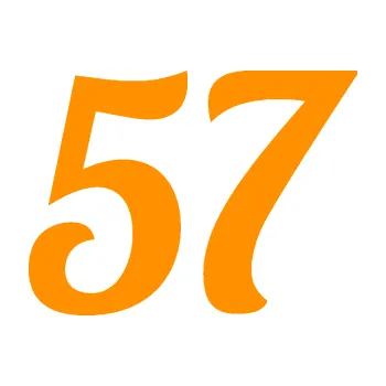 Polep vozidla Startovní číslo 57 typ 3 (06 - oranžová) SAMOLEPKA NA AUTO, NÁLEPKA, FÓLIE, POLEP, TUNING, VLASTNÍ TEXT, TISK, AUTOSAMOLEPKY.cz, POLEPY, OBRÁZEK, LOGO, 3D STICKERS