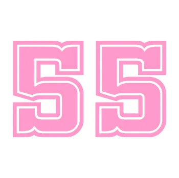 Polep vozidla Startovní číslo 55 typ 5 (24 - světle růžová) SAMOLEPKA NA AUTO, NÁLEPKA, FÓLIE, POLEP, TUNING, VLASTNÍ TEXT, TISK, AUTOSAMOLEPKY.cz, POLEPY, OBRÁZEK, LOGO, 3D STICKERS