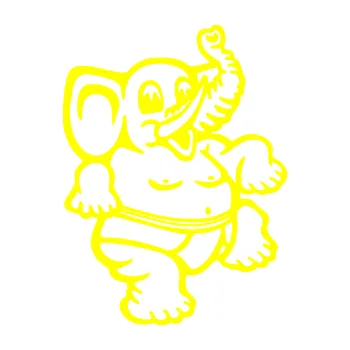 Samolepicí dekorace na vozidlo Slon zápasník sumo pravá (05 - žlutá citron) SAMOLEPKA NA AUTO, NÁLEPKA, FÓLIE, POLEP, TUNING, VLASTNÍ TEXT, TISK, AUTOSAMOLEPKY.cz, POLEPY, OBRÁZEK, LOGO, 3D STICKERS