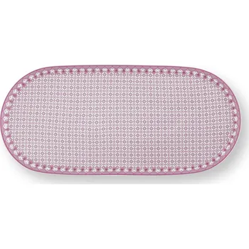 PIP Studio Dortový tác oválný Lily & Lotus Tiles lila 25x12cm 51.018.157