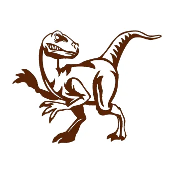 Samolepící dekorace SAMOLEPKA Tyrannosaurus Rex 003 levá (15 - hnědá) NA AUTO, NÁLEPKA, FÓLIE, POLEP, TUNING, VLASTNÍ TEXT, TISK, AUTOSAMOLEPKY.cz, POLEPY, OBRÁZEK, LOGO, SAMOLEPKY