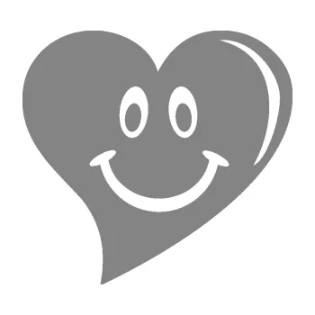 Samolepící dekorace SAMOLEPKA Srdíčko 014 pravá s úsměvem (17 - šedá) NA AUTO, NÁLEPKA, FÓLIE, POLEP, TUNING, VLASTNÍ TEXT, TISK, AUTOSAMOLEPKY.cz, POLEPY, OBRÁZEK, LOGO, SAMOLEPKY