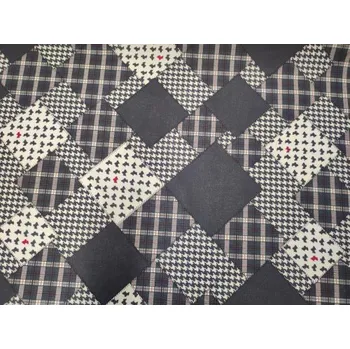 Plátno bavlněné, patchwork pejci - šedá, metráž, látky