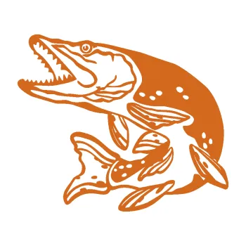 Polep vozidla SAMOLEPKA Štika 002 levá (26 - oříšková) NA AUTO, NÁLEPKA, FÓLIE, POLEP, TUNING, VLASTNÍ TEXT, TISK, AUTOSAMOLEPKY.cz, POLEPY, OBRÁZEK, LOGO, SAMOLEPKY