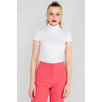 Dámské tričko Vero Moda dámský top s rolákovým límcem Irwina bílý Velikost: XS