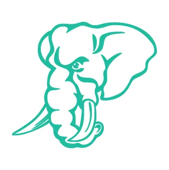 Samolepící dekorace Slon 026 levá hlava (25 - tyrkysová) SAMOLEPKA NA AUTO, NÁLEPKA, FÓLIE, POLEP, TUNING, VLASTNÍ TEXT, TISK, AUTOSAMOLEPKY.cz, POLEPY, OBRÁZEK, LOGO, 3D STICKERS