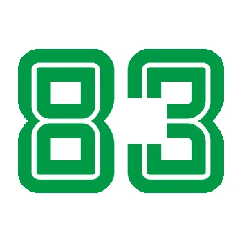 Polep vozidla Startovní číslo 83 typ 7 (12 - zelená) SAMOLEPKA NA AUTO, NÁLEPKA, FÓLIE, POLEP, TUNING, VLASTNÍ TEXT, TISK, AUTOSAMOLEPKY.cz, POLEPY, OBRÁZEK, LOGO, 3D STICKERS