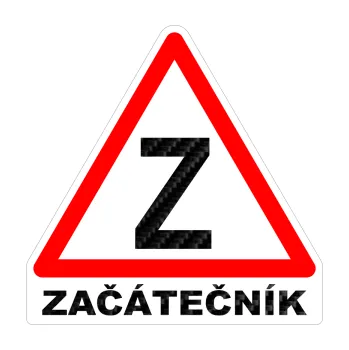 samolepka Začátečník barevný (50 - 3D karbon černý) SAMOLEPKA NA AUTO, NÁLEPKA, FÓLIE, POLEP, TUNING, VLASTNÍ TEXT, TISK, AUTOSAMOLEPKY.cz, POLEPY, OBRÁZEK, LOGO, 3D STICKERS