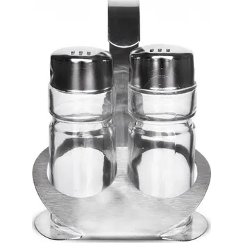 Dóza na potraviny Kořenka sklo/nerez se stojanem 2 ks