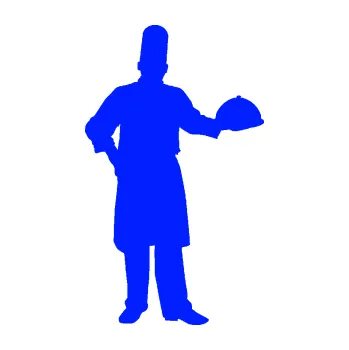 Samolepící dekorace Šéfkuchař 001 pravá (19 - modrá dynamic) SAMOLEPKA NA AUTO, NÁLEPKA, FÓLIE, POLEP, TUNING, VLASTNÍ TEXT, TISK, AUTOSAMOLEPKY.cz, POLEPY, OBRÁZEK, LOGO, 3D STICKERS