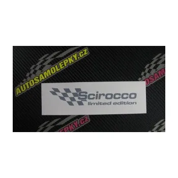 Polep vozidla SAMOLEPKA Scirocco limited edition levá (10 - červená) NA AUTO, NÁLEPKA, FÓLIE, POLEP, TUNING, VLASTNÍ TEXT, TISK, AUTOSAMOLEPKY.cz, POLEPY, OBRÁZEK, LOGO, SAMOLEPKY