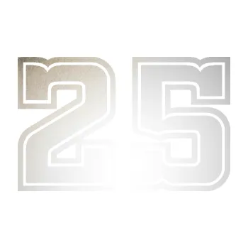 Polep vozidla SAMOLEPKA Startovní číslo 25 typ 5 (82 - odrazková reflexní bílá) NA AUTO, NÁLEPKA, FÓLIE, POLEP, TUNING, VLASTNÍ TEXT, TISK, AUTOSAMOLEPKY.cz, POLEPY, OBRÁZEK, LOGO, SAMOLEPKY