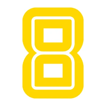 Polep vozidla Startovní číslo 8 typ 7 (13 - jasně žlutá) SAMOLEPKA NA AUTO, NÁLEPKA, FÓLIE, POLEP, TUNING, VLASTNÍ TEXT, TISK, AUTOSAMOLEPKY.cz, POLEPY, OBRÁZEK, LOGO, 3D STICKERS