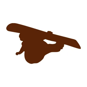 Samolepicí dekorace na vozidlo Snowboard 007 levá (15 - hnědá) SAMOLEPKA NA AUTO, NÁLEPKA, FÓLIE, POLEP, TUNING, VLASTNÍ TEXT, TISK, AUTOSAMOLEPKY.cz, POLEPY, OBRÁZEK, LOGO, 3D STICKERS