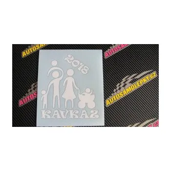 samolepka Šťastná rodinka (10 - červená) SAMOLEPKA NA AUTO, NÁLEPKA, FÓLIE, POLEP, TUNING, VLASTNÍ TEXT, TISK, AUTOSAMOLEPKY.cz, POLEPY, OBRÁZEK, LOGO, 3D STICKERS