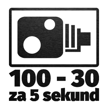 Polep vozidla SAMOLEPKA Zpomalení před radarem ze 100 na 30 za 5 sekund (63 - škrábaný kov černý) NA AUTO, NÁLEPKA, FÓLIE, POLEP, TUNING, VLASTNÍ TEXT, TISK, AUTOSAMOLEPKY.cz, POLEPY, OBRÁZEK, LOGO, SAMOLEPKY