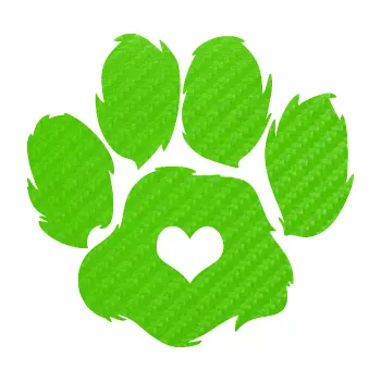 samolepka Tlapka 006 levá (58 - 3D karbon zelený kawasaki) SAMOLEPKA NA AUTO, NÁLEPKA, FÓLIE, POLEP, TUNING, VLASTNÍ TEXT, TISK, AUTOSAMOLEPKY.cz, POLEPY, OBRÁZEK, LOGO, 3D STICKERS