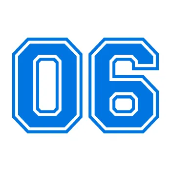 Polep vozidla Startovní číslo 06 typ 4 (11 - modrá oceán) SAMOLEPKA NA AUTO, NÁLEPKA, FÓLIE, POLEP, TUNING, VLASTNÍ TEXT, TISK, AUTOSAMOLEPKY.cz, POLEPY, OBRÁZEK, LOGO, 3D STICKERS