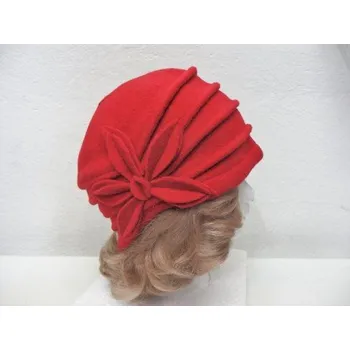 Klobouk Dámský zimní klobouk hučka červená M