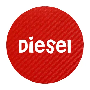 Samolepicí dekorace na vozidlo Samolepka na víčko od nádrže 006 diesel (53 - 3D karbon červený) SAMOLEPKA NA AUTO, NÁLEPKA, FÓLIE, POLEP, TUNING, VLASTNÍ TEXT, TISK, AUTOSAMOLEPKY.cz, POLEPY, OBRÁZEK, LOGO, 3D STICKERS