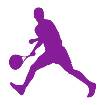 Polep vozidla Tenista 002 levá (14 - fialová) SAMOLEPKA NA AUTO, NÁLEPKA, FÓLIE, POLEP, TUNING, VLASTNÍ TEXT, TISK, AUTOSAMOLEPKY.cz, POLEPY, OBRÁZEK, LOGO, 3D STICKERS