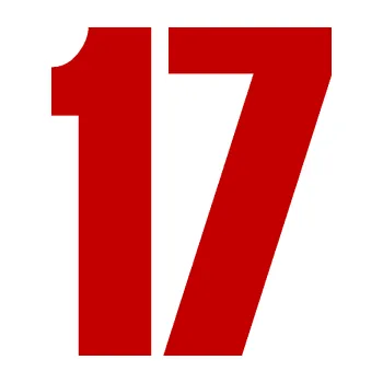 Samolepicí dekorace na vozidlo Startovní číslo 17 typ 2 (18 - tmavě červená) SAMOLEPKA NA AUTO, NÁLEPKA, FÓLIE, POLEP, TUNING, VLASTNÍ TEXT, TISK, AUTOSAMOLEPKY.cz, POLEPY, OBRÁZEK, LOGO, 3D STICKERS