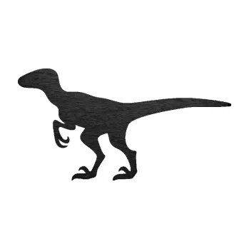 Samolepící dekorace SAMOLEPKA Velociraptor 001 levá (63 - škrábaný kov černý) NA AUTO, NÁLEPKA, FÓLIE, POLEP, TUNING, VLASTNÍ TEXT, TISK, AUTOSAMOLEPKY.cz, POLEPY, OBRÁZEK, LOGO, SAMOLEPKY
