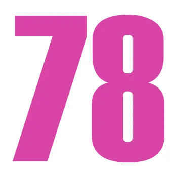 Autodoplněk Samolepka na auto Startovní číslo 78 typ 2 (16 - růžová) NÁLEPKA, FÓLIE, POLEPY, TUNING, VLASTNÍ TEXT, TISK, AUTOSAMOLEPKY.cz, SAMOLEPKY, OBRÁZEK, LOGO, VÝROBA, PRODEJ