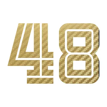 Polep vozidla Startovní číslo 48 typ 7 (59 - 3D karbon zlatý) SAMOLEPKA NA AUTO, NÁLEPKA, FÓLIE, POLEP, TUNING, VLASTNÍ TEXT, TISK, AUTOSAMOLEPKY.cz, POLEPY, OBRÁZEK, LOGO, 3D STICKERS