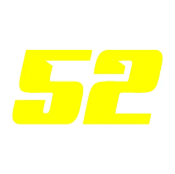 Polep vozidla Startovní číslo 52 typ 6 (05 - žlutá citron) SAMOLEPKA NA AUTO, NÁLEPKA, FÓLIE, POLEP, TUNING, VLASTNÍ TEXT, TISK, AUTOSAMOLEPKY.cz, POLEPY, OBRÁZEK, LOGO, 3D STICKERS